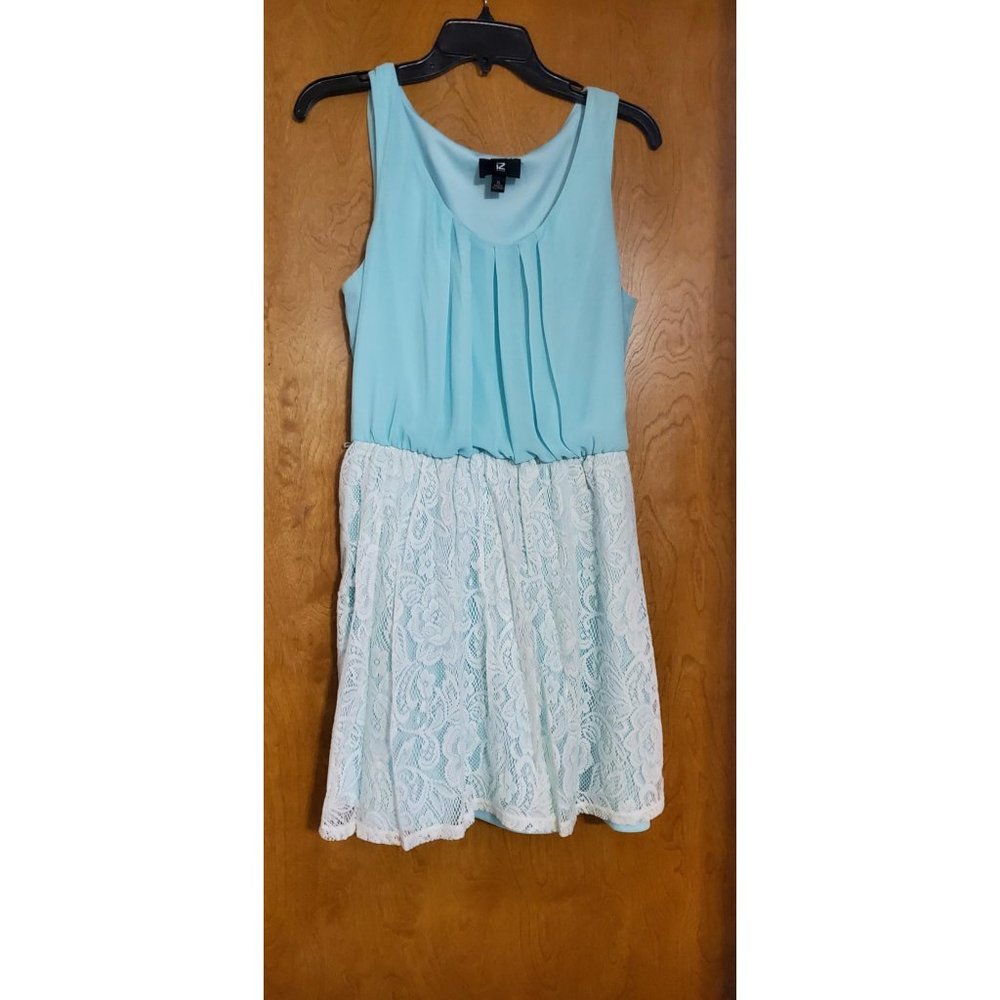 Pale Blue and Cream Dress